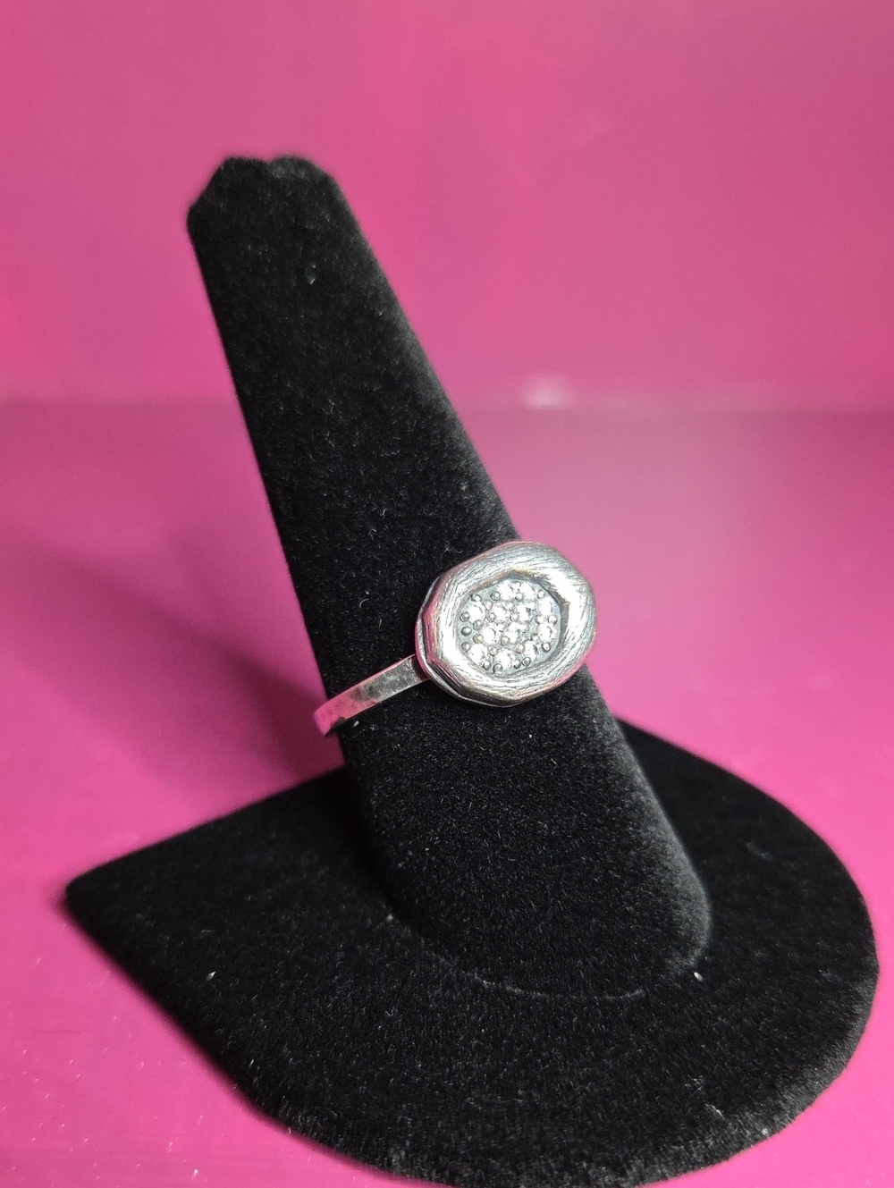Retired Silpada "Light Dancer" Cz Sterling Silver Ring R2448